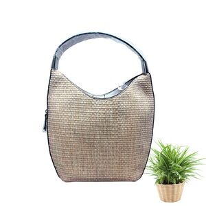 Woven Tan Shoulder Bag